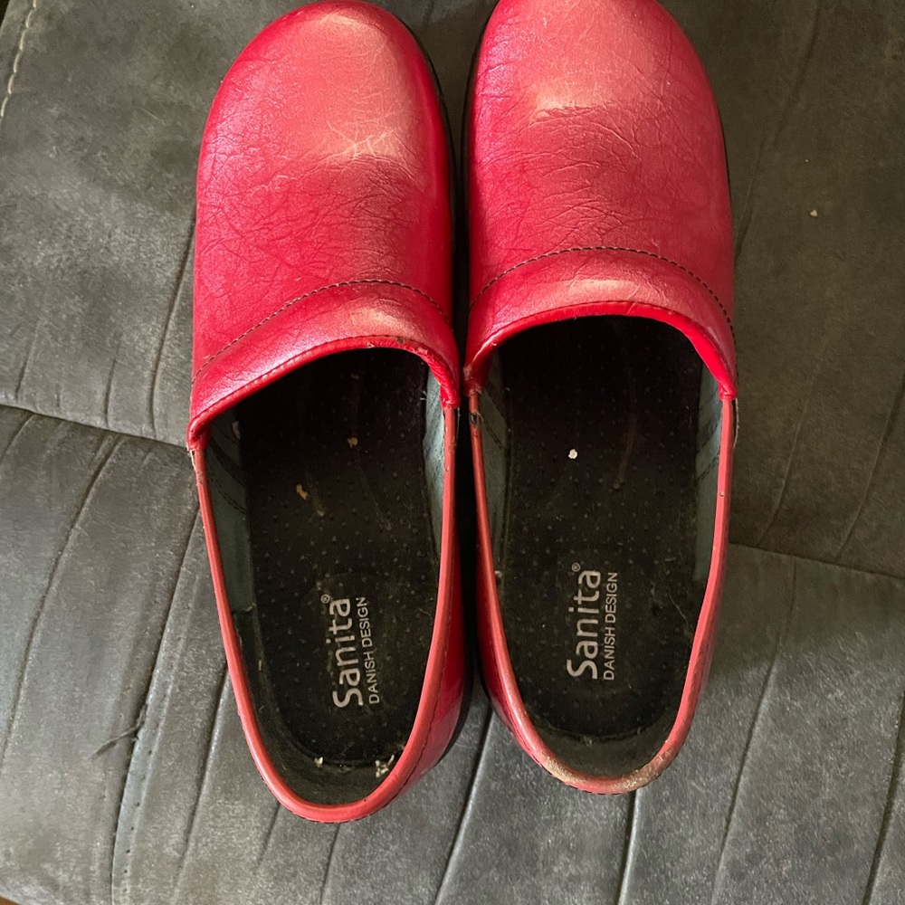 Sanita Vibrant pink Leather Footwear